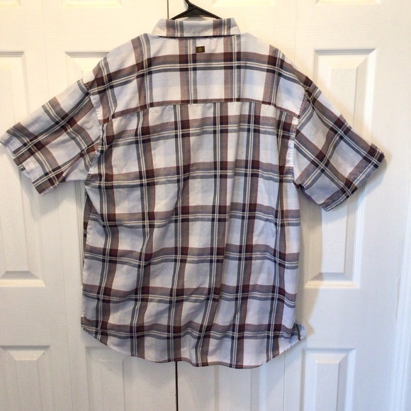 Dolphino Collection Mens Short Sleeve Blue Plaid Button Up Shirt Size XXL - Picture 5 of 9